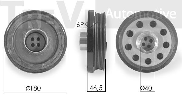 TREVI AUTOMOTIVE Piedziņas skriemelis, Kloķvārpsta PC1162